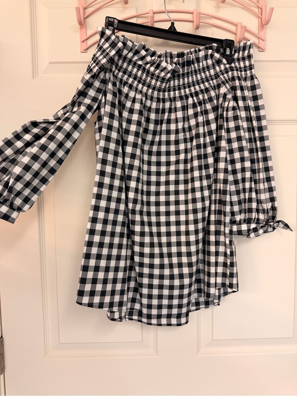 kate spade Black and White Gingham A-Line Skirt